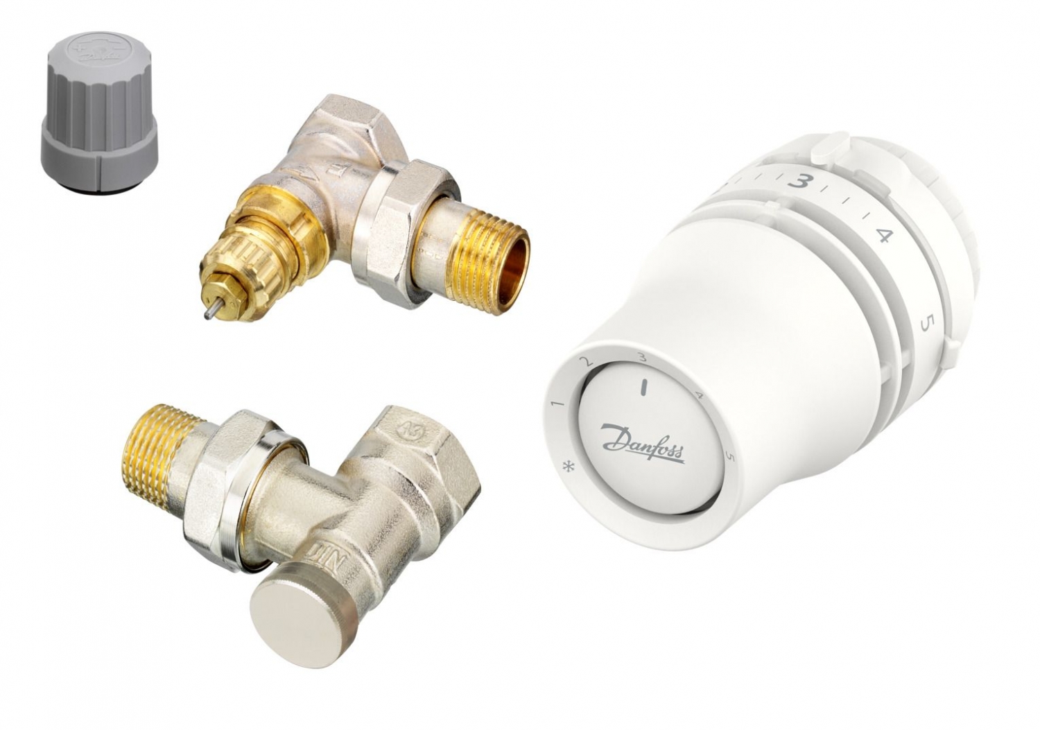 Danfoss RA-FN15 1/2 Sarok radiátor szelep szett Danfoss Redia érzékelővel