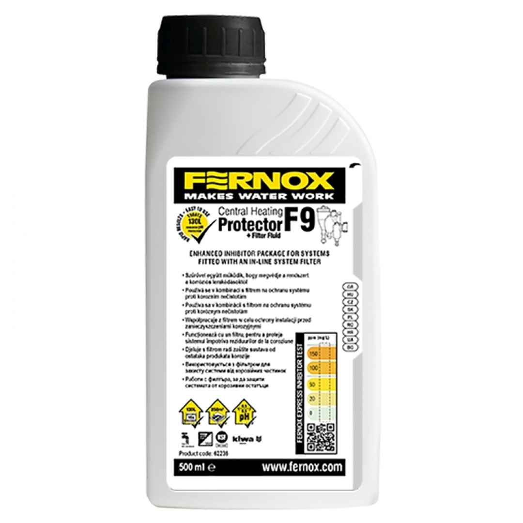 Fernox Protector+ Filter Fluid F9 500ml inhibitor és beépített diszpergálószer