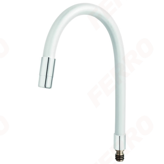 Ferro Elastico Flexibilis Kifolyócső mosogató csaptelepekhez fehér