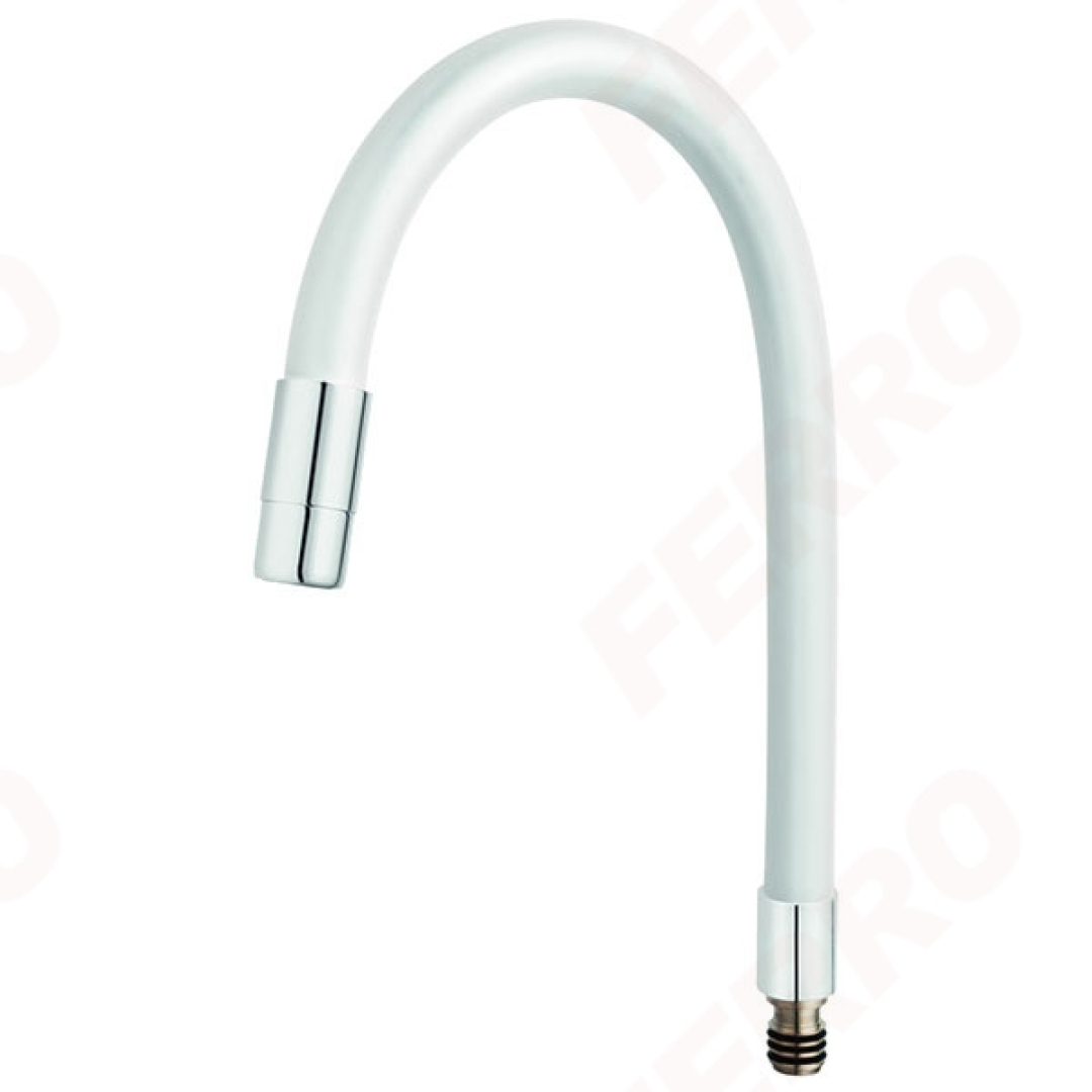 Ferro Elastico Flexibilis Kifolyócső mosogató csaptelepekhez fehér