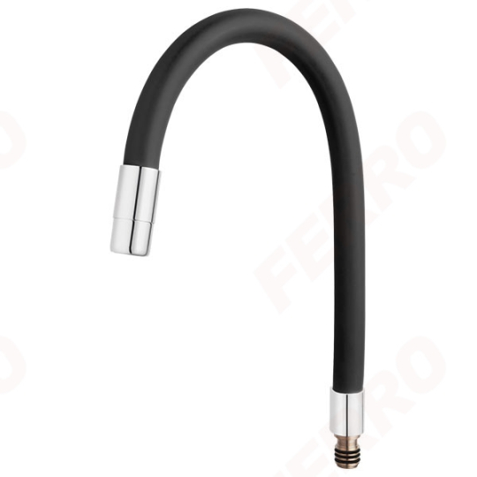 Ferro Elastico Flexibilis Kifolyócső mosogató csaptelepekhez fekete