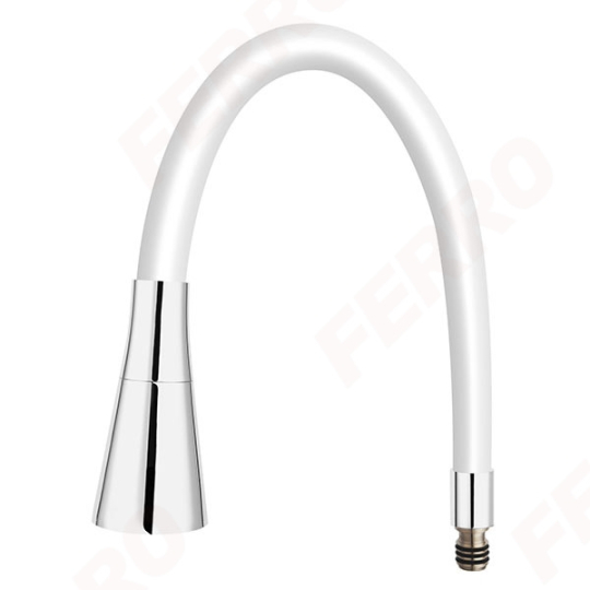 Ferro Elastico II Flexibilis Kifolyócső mosogató csaptelepekhez fehér