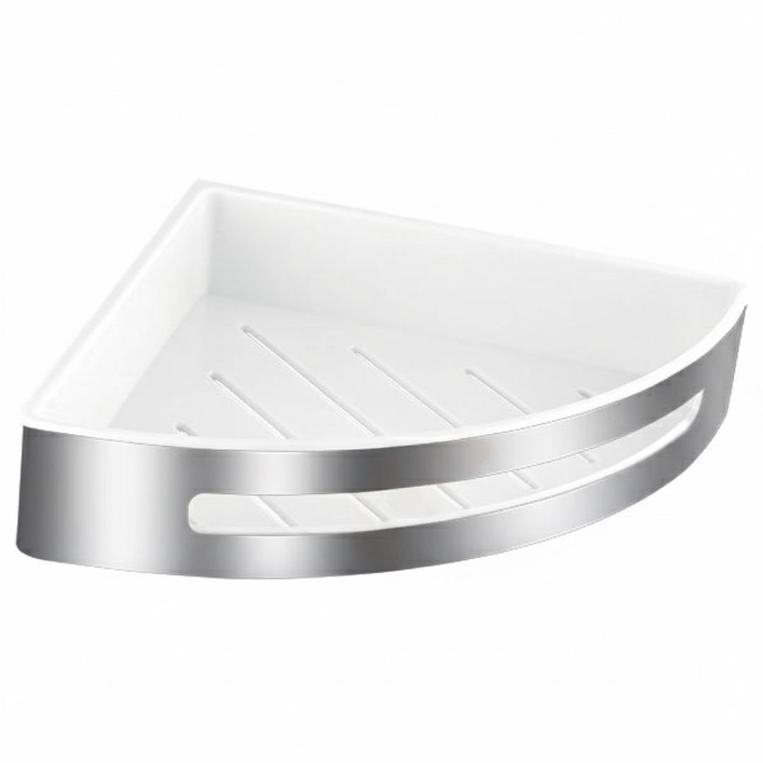 Ferro Emotion Falra szerelhető sarok zuhanykosár nagy kivitelben, fehér/króm