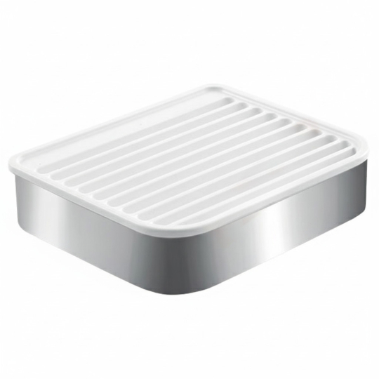 Ferro Emotion Szappantartó, fehér/króm