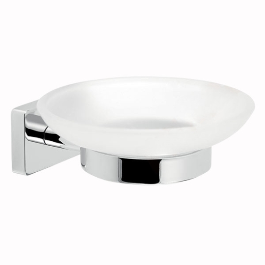 Ferro Greta Fali szappantartó matt üvegtállal, króm