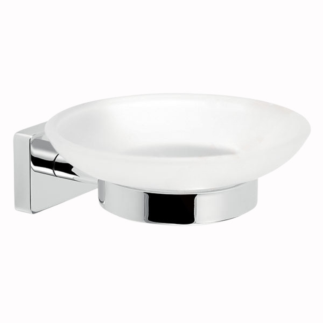 Ferro Greta Fali szappantartó matt üvegtállal, króm