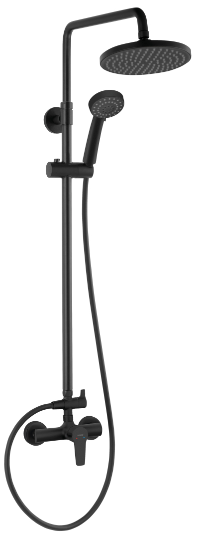 Ferro Ritto Zuhanyszett BTR7UBL csapteleppel fekete NP84-BTR7U-BL