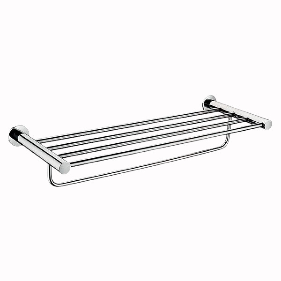 Ferro Smile Fürdőszobai törölközőtartó polc akasztóval, króm