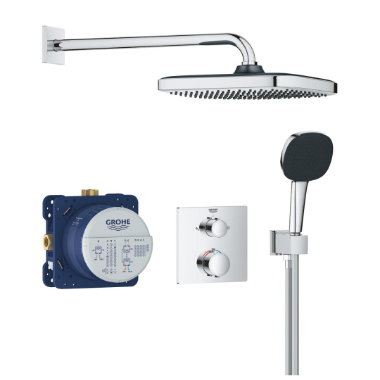 Grohe Precision Termosztátos rejtett zuhanyrendszer Vitalio Comfort 250 fejzuhannyal króm 34882000