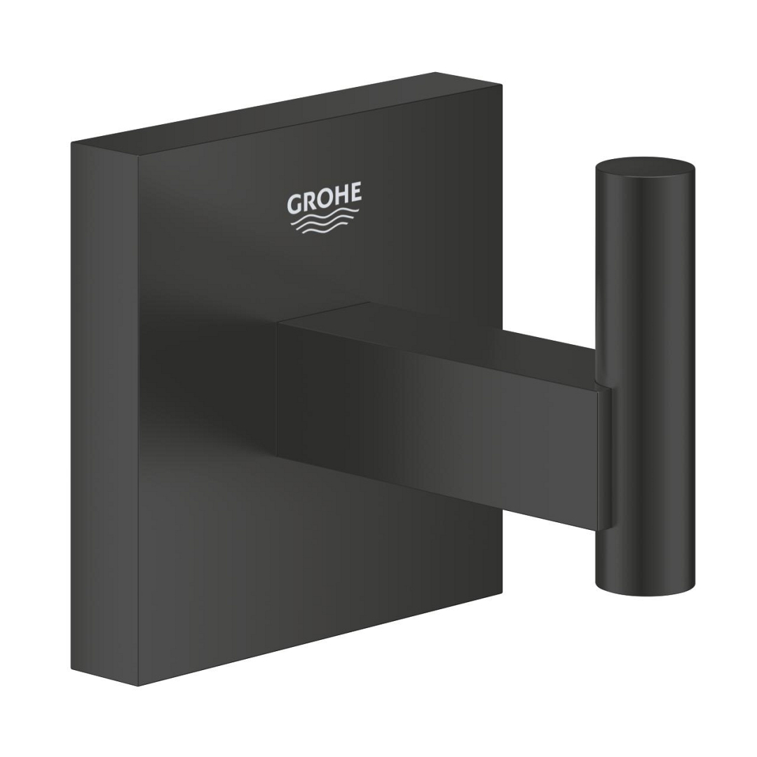 Grohe Start Cube Szögletes fürdőköntös akasztó matt fekete 409612430