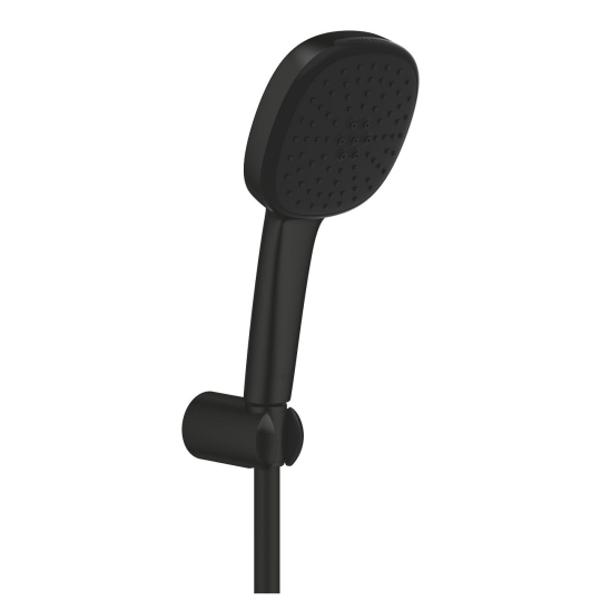 Grohe Vitalio Comfort 110 Kézi zuhanyfej fali zuhanytartóval matt fekete 263992431
