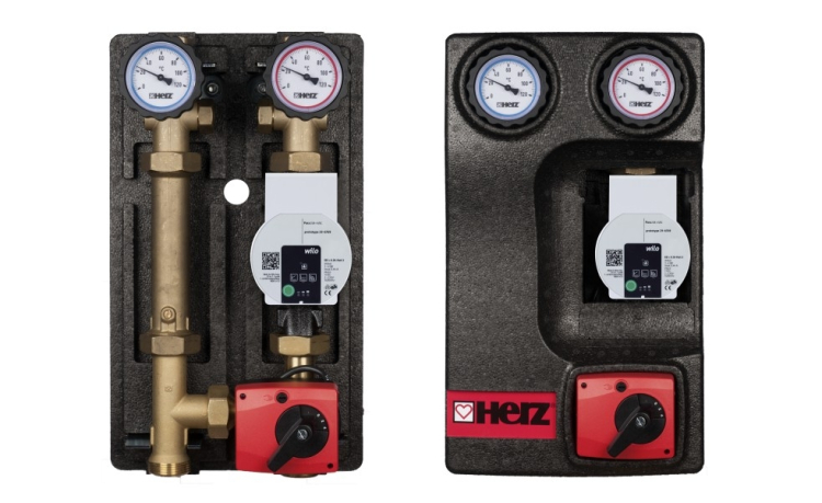 Herz Pumpfix Mix változó fordulatszámú WILO PARA szivattyúval DN25, 4 m3/h