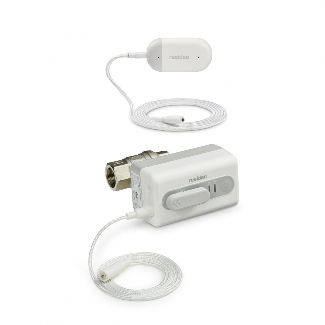 Honeywell Home L1 vízszivárgás jelző WIFI szenzor és L5 motoros golyóscsap szett 3/4