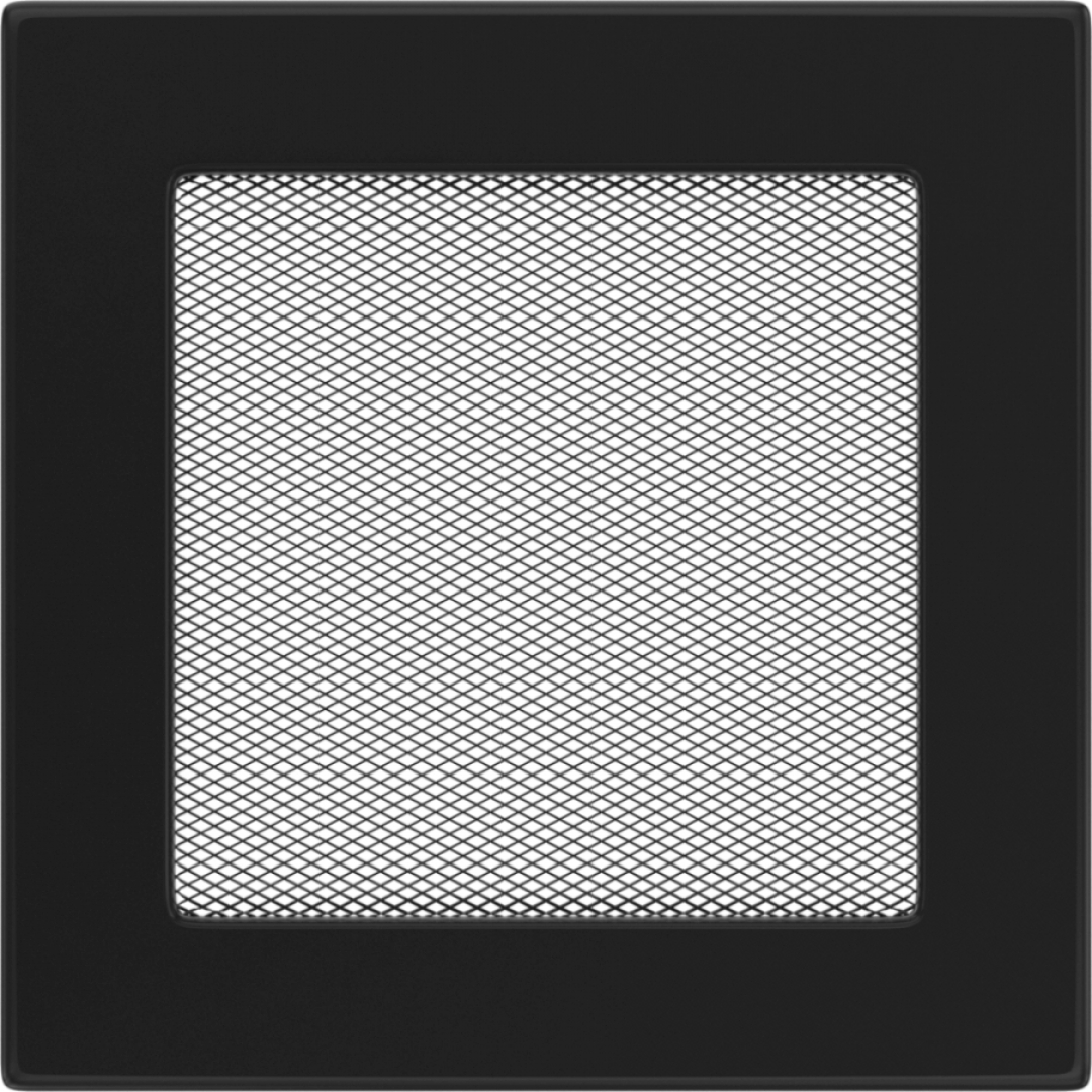Kratki 17x17 cm Egyszerű szellőzőrács fekete