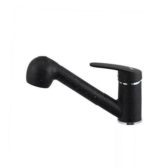 Leziter Carol Egykaros mosogató csaptelep, fekete (ZS-7017-Black)