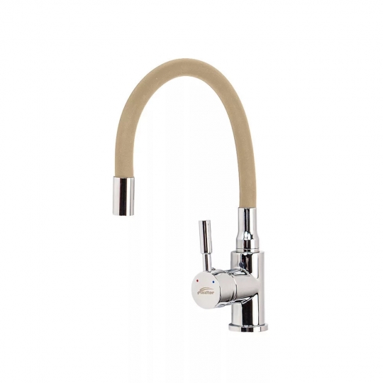 Leziter Corin Álló mosogató csaptelep flexibilis kifolyócsővel, bézs (ZS-7012-BEI)