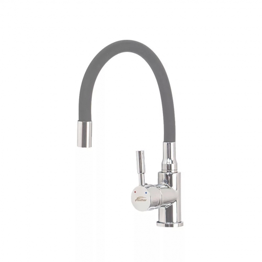 Leziter Corin Álló mosogató csaptelep flexibilis kifolyócsővel, szürke (ZS-7012-GR)