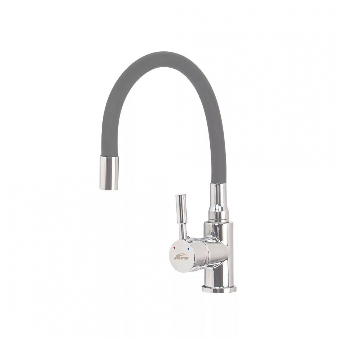 Leziter Corin Álló mosogató csaptelep flexibilis kifolyócsővel, szürke (ZS-7012-GR)