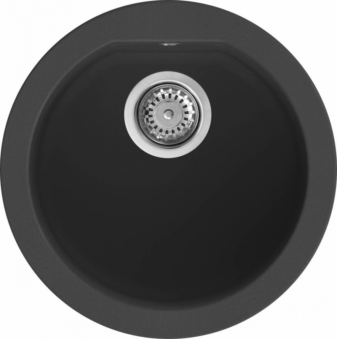 Elleci Fox Round G40 Gránit Mosogatótálca kerek medencés nero LGFROU40