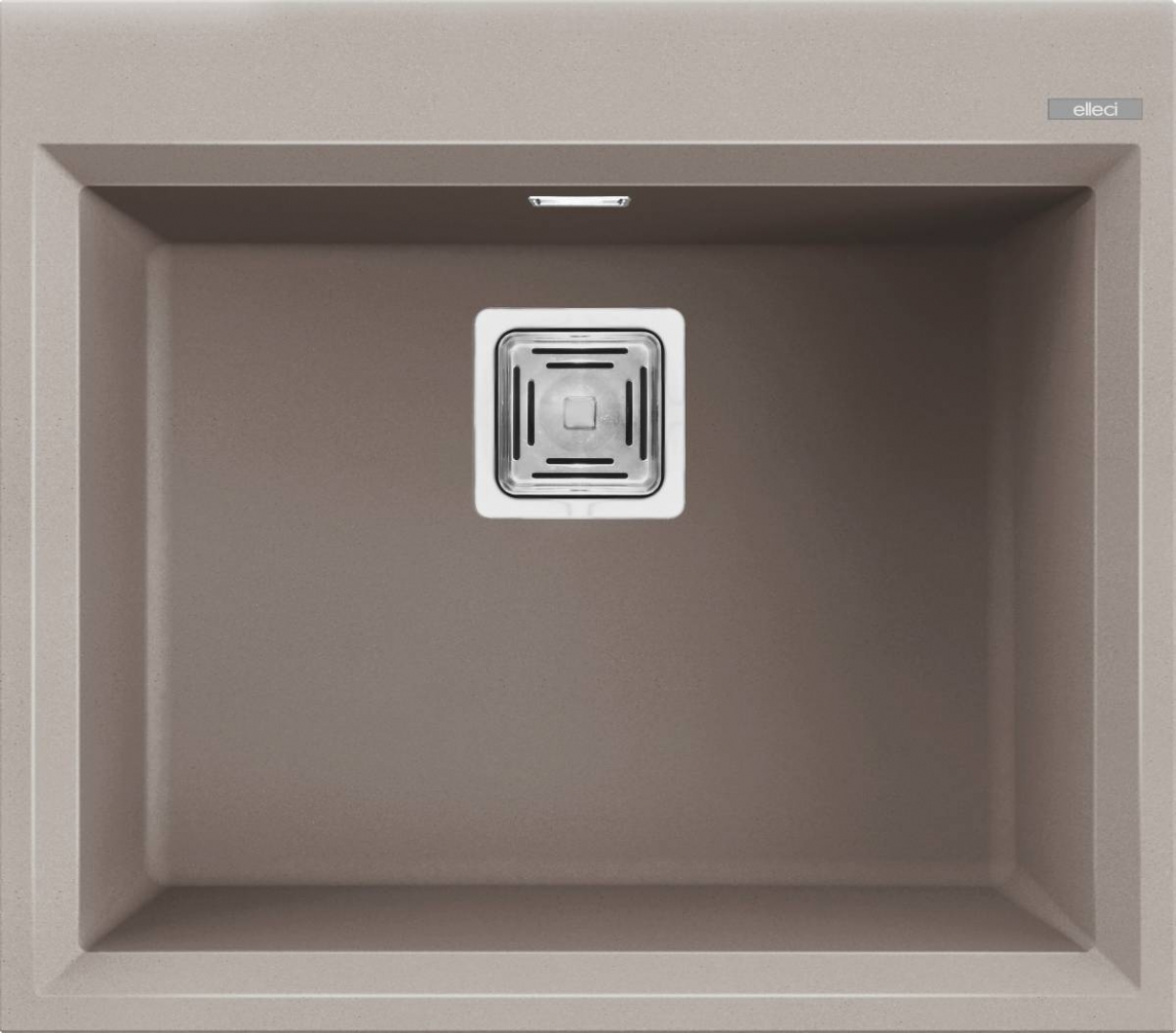 Elleci Karisma 105 G43 Gránit Mosogatótálca négyzetes lefolyóval tortora LGK10543