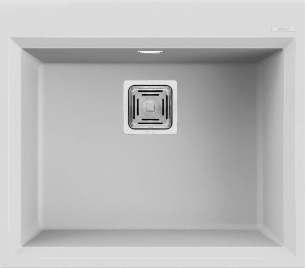 Elleci Karisma 105 G68 Gránit Mosogatótálca négyzetes lefolyóval bianco LGK10568