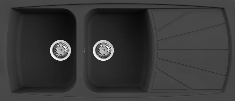 Elleci Living 500 G59 Gránit Mosogatótálca dupla medencés antracite LGL50059