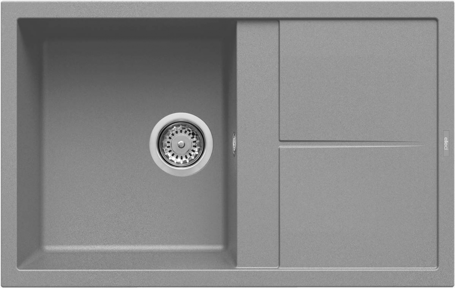 Elleci Unico 300 G48 Gránit Mosogatótálca csepegtetővel cemento LGU30048
