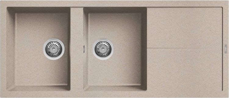 Elleci Unico 500 G51 Gránit Mosogatótálca dupla medencés csepegtetővel avena LGU50051