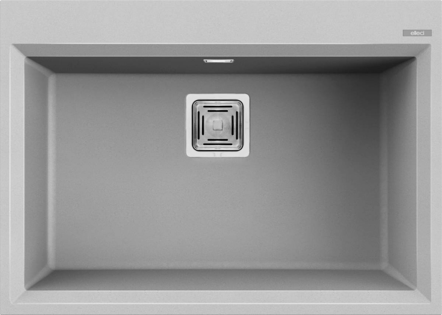 Elleci Karisma 120 M79 Gránit Mosogatótálca négyzetes lefolyóval aluminium színű LMK12079