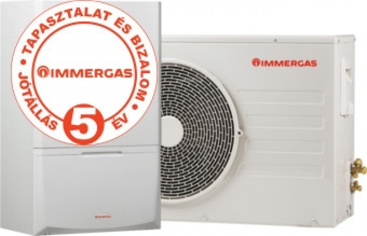 Immergas Magis Pro 4 split rendszerű levegő-víz hőszivattyú beltéri és kültéri egységgel