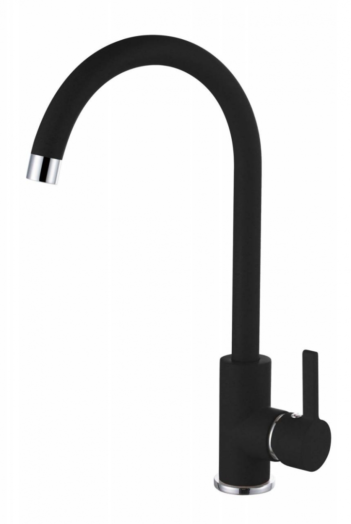 Elleci C01 Álló Mosogató csaptelep íves elfordítható kifolyócsővel G40 nero MGKC0140