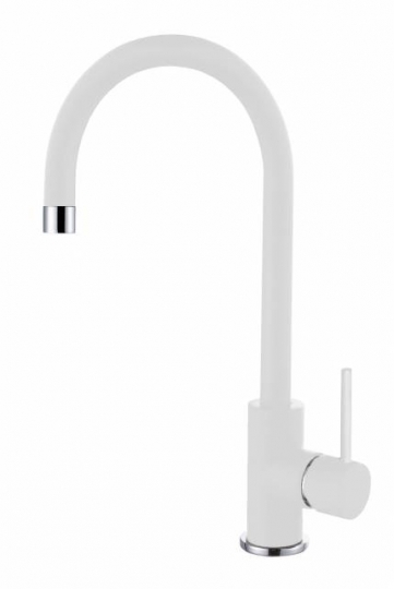 Elleci Cloud Álló Mosogató csaptelep íves elfordítható kifolyócsővel G68 bianco MGKCLO68