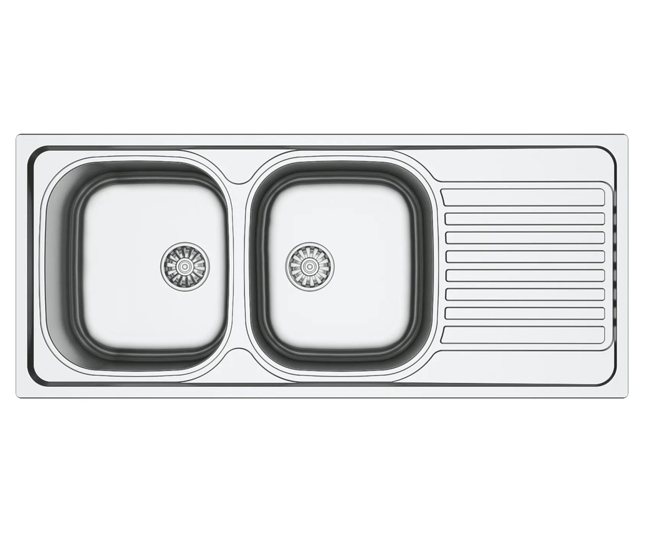 Mofém Infinite Rozsdamentes dupla medencés mosogatótálca csepegtetővel 760012811