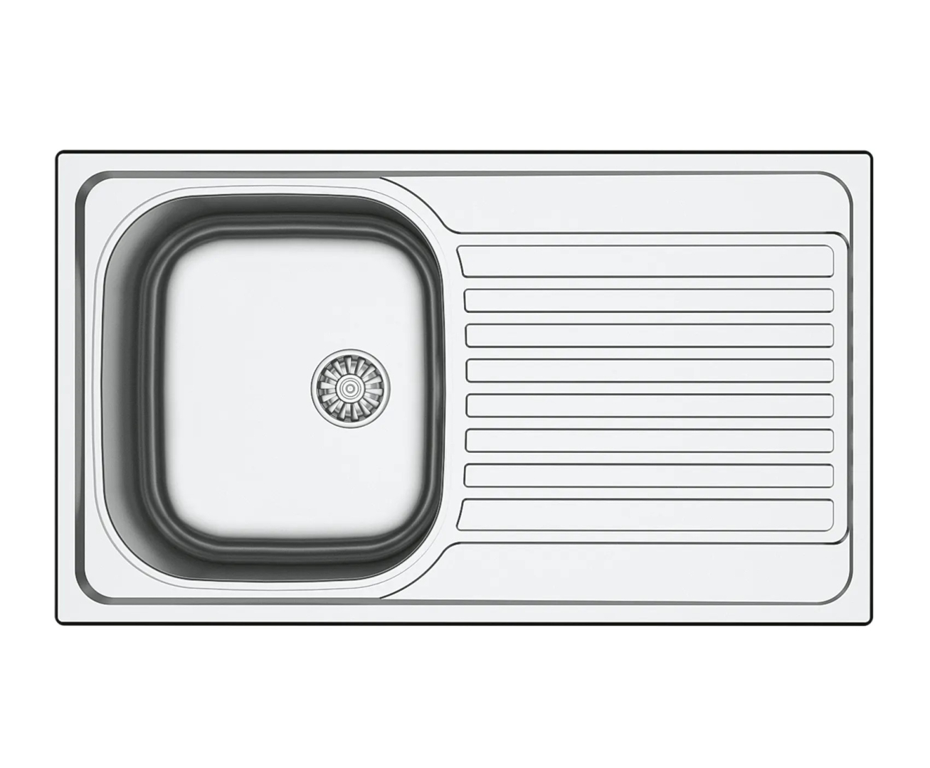 Mofém Infinite Rozsdamentes egymedencés mosogatótálca csepegtetővel 760012809