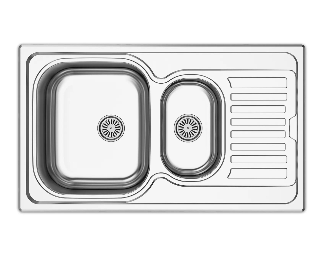 Mofém Infinite Rozsdamentes mosogatótálca gyümölcsmosó medencével és 1/2 csepptálcával 760012812