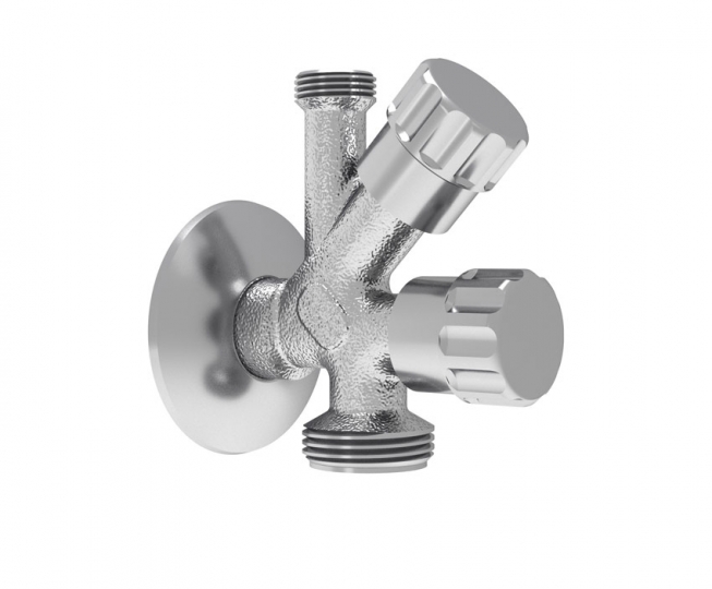 Mofém 1/2-3/4-3/8 Kombinált sarokszelep 15.025.28.00