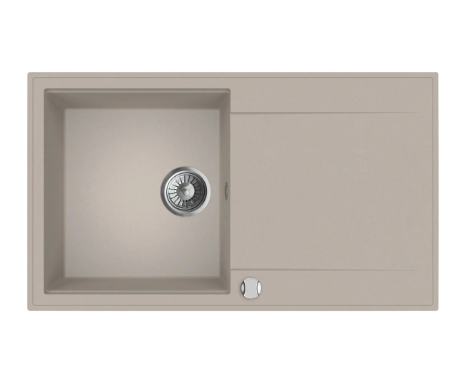 Mofém Zenit Gránit egymedencés mosogatótálca csepegtetővel és dugóemelővel bézs 760012803B2