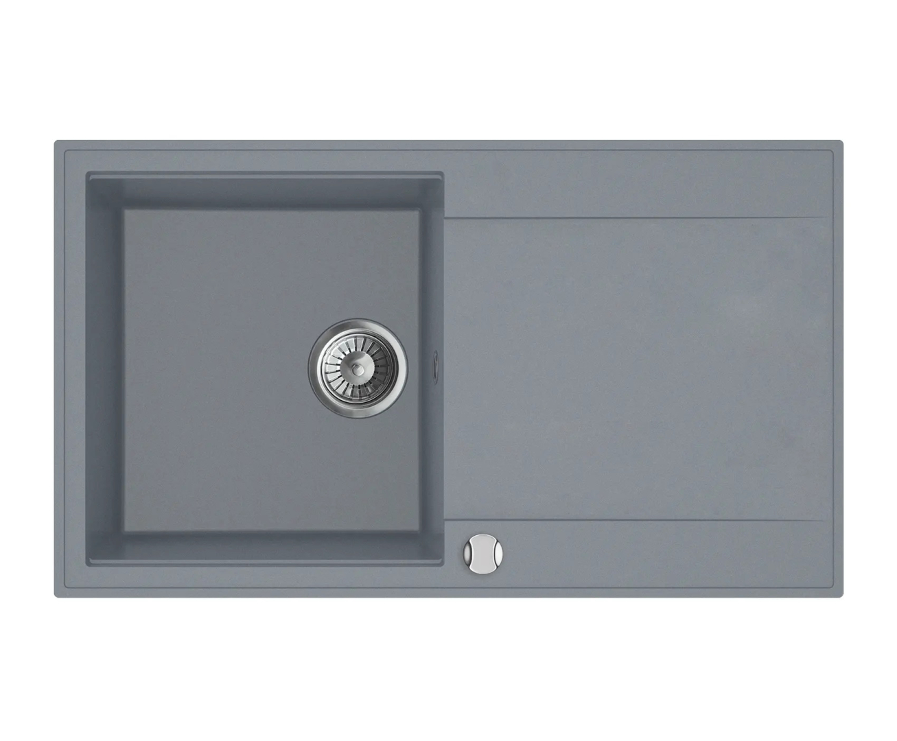 Mofém Zenit Gránit egymedencés mosogatótálca csepegtetővel és dugóemelővel szürke 760012803G7