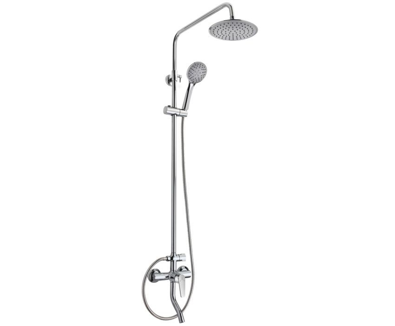 Mofém Zenit Zuhanyrendszer alsó kifolyócsővel és teleszkópos felszállócsővel 153-1901-02