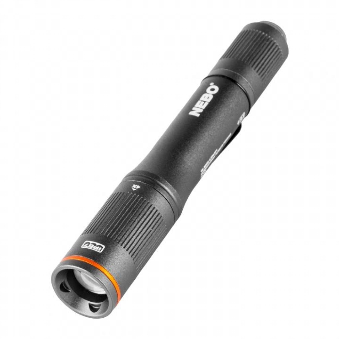 Nebo COLUMBO™ 100 Zseblámpa acél zsebcsipesszel, 100 lm