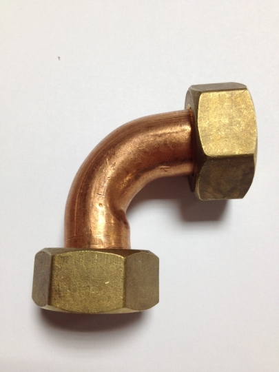 Réz félhollandi 3/4”-3/4” sarok