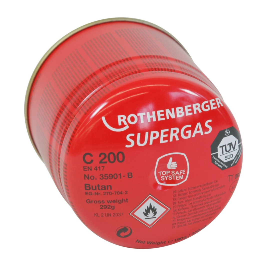 Rothenberger C200 gázpatron biztonsági rendszerrel