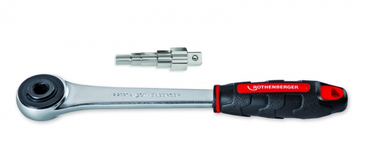 Rothenberger UNI Kézi lépcsőskulcs készlet racsnival, gumírozott markolattal