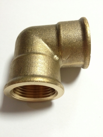 Menetes sárgaréz könyök 3/4” BB