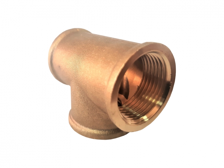 Menetes sárgaréz T-idom 15x1/2”x15