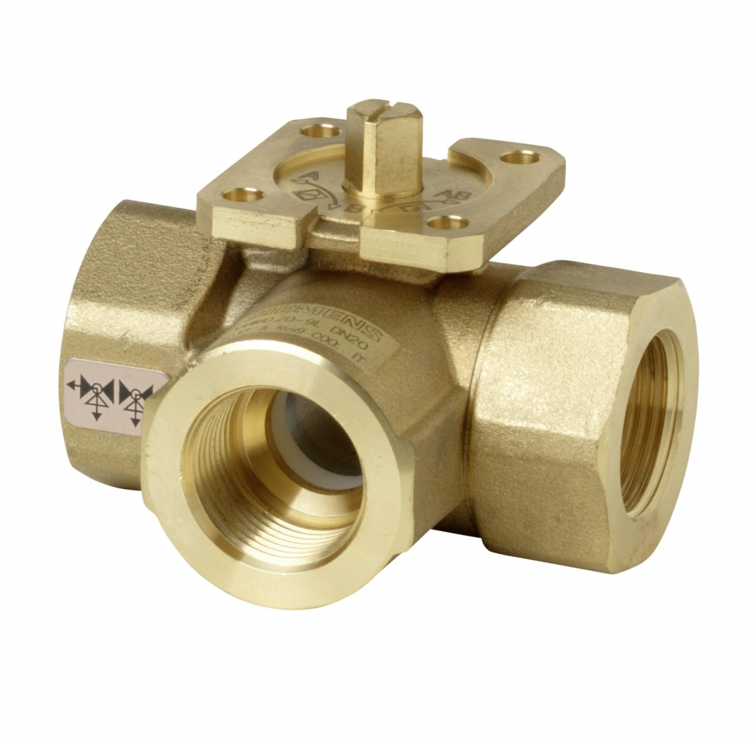 Siemens VBI60.20-9L Kétutú golyóscsap belső menetes DN20 kvs 9m3/h