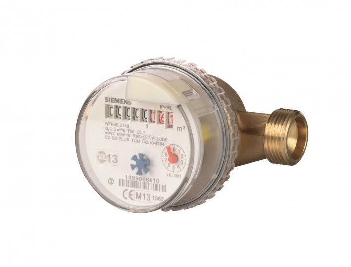 Siemens WFW40.E130 Vízmennyiségmérő egysugaras meleg Qn 4 m³/h 130 mm