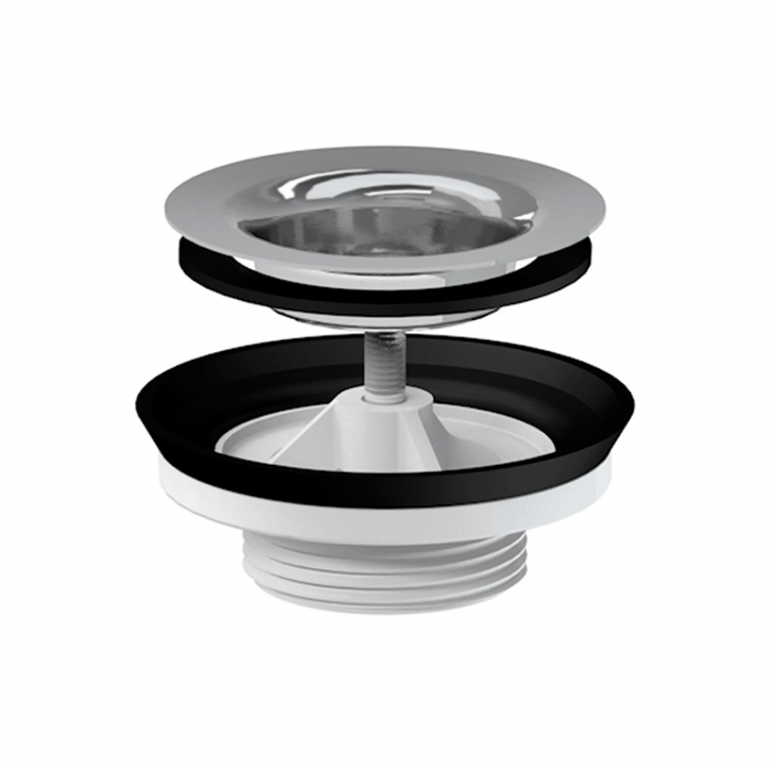 Slovarm Leeresztőszelep, rozsdamentes acél lefolyószűrő Ø63 620890