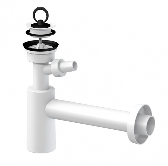 Slovarm Mosdószifon, műanyag lefolyószűrő Ø63, csatlakozócsonkkal 621303