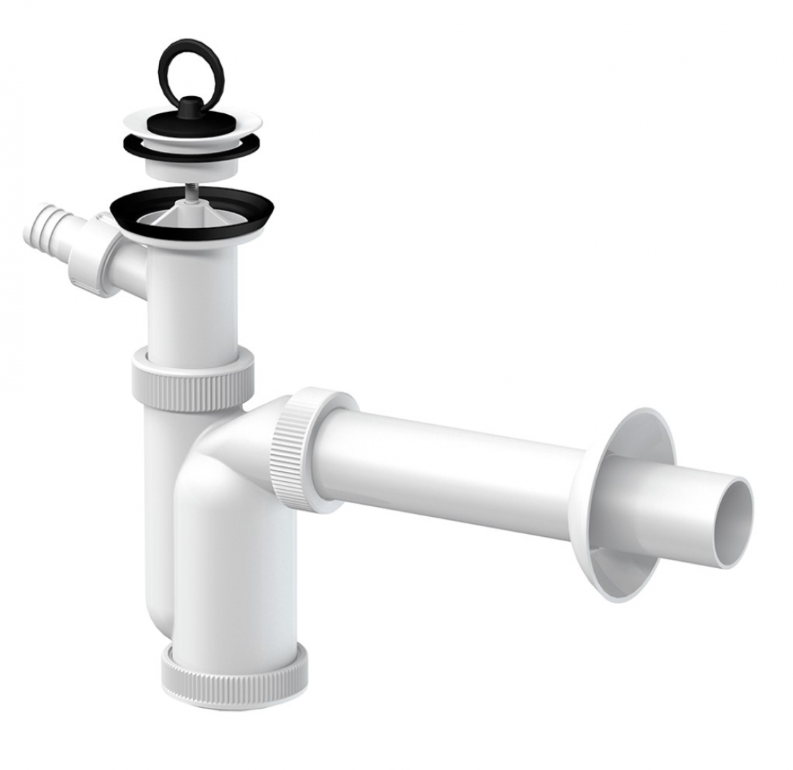 Slovarm Mosdószifon, műanyag lefolyószűrő Ø63, csatlakozócsonkkal 621359